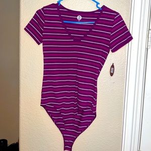 Purple, Pink, and White Body Suit